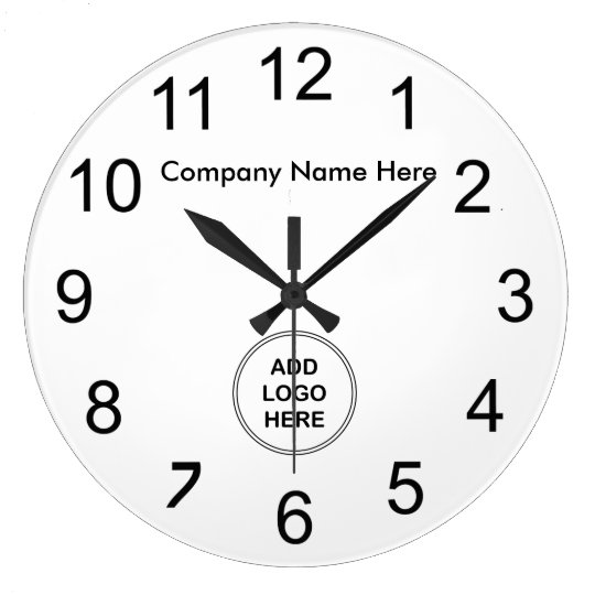 Company Logo Office Wall Clock Template