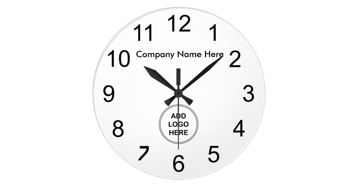 Company Logo Office Wall Clock Template