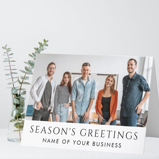 Company Logo Personalized Business and Corporate Holiday Card (Creator Uploaded)