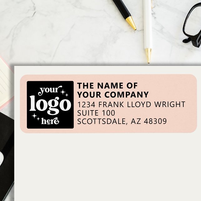 Company Logo Personalized Business Return Address Label (Creator Uploaded)