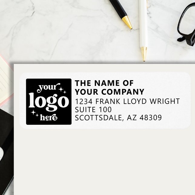 Company Logo Personalized Business Return Address Label (Creator Uploaded)