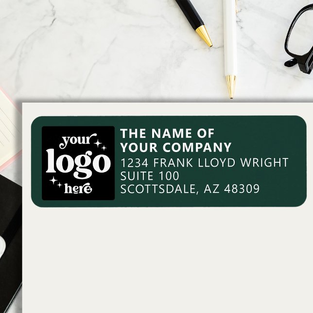 Company Logo Personalized Business Return Address Label (Creator Uploaded)