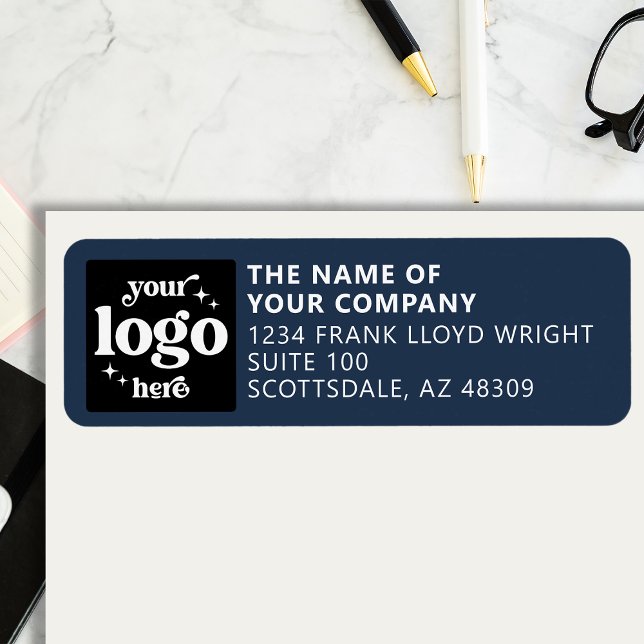 Company Logo Personalized Business Return Address Label (Creator Uploaded)