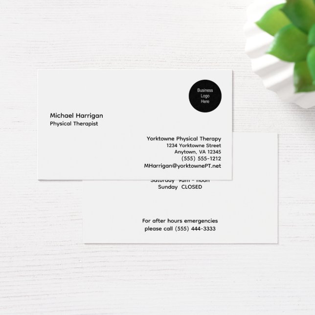 Company Logo Personalized Custom Business Cards (Desk)