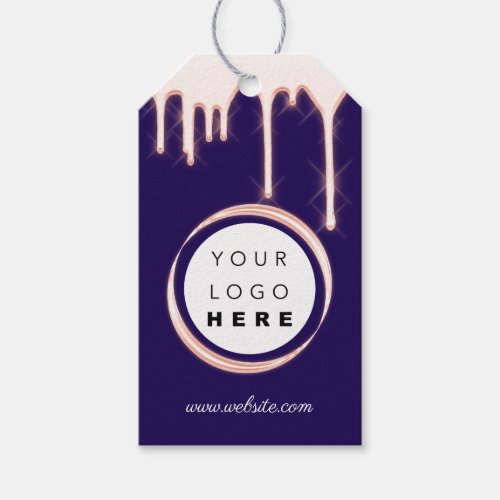 Company Logo Product Description Price Blue Navy Gift Tags