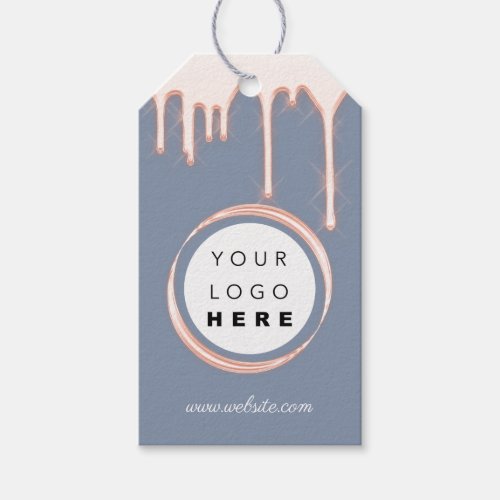 Company Logo Product Description Price Blue Pink Gift Tags