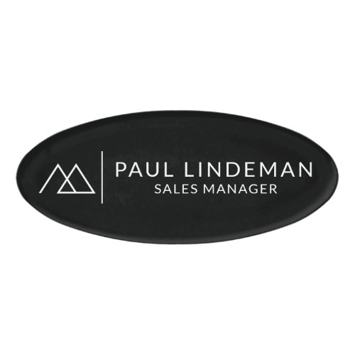 Company Logo Professional Magnetic Employee Oval Name Tag