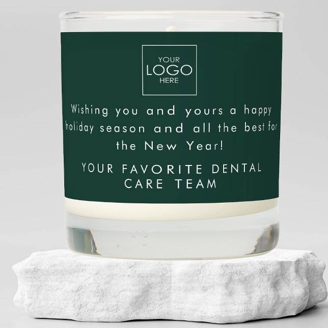 Company Logo Professional Merry Christmas Script Scented Candle (Creator Uploaded)