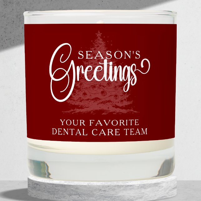 Company Logo Professional Season's Greeting Script Scented Candle (Creator Uploaded)