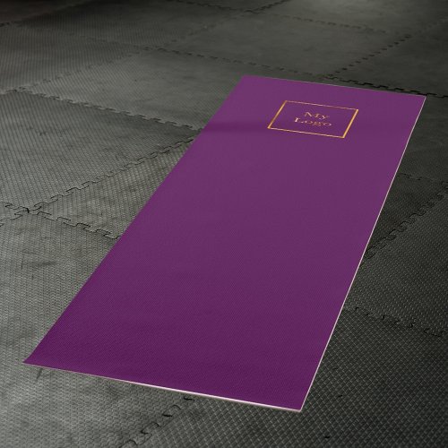 Company logo purple classic business studio yoga mat