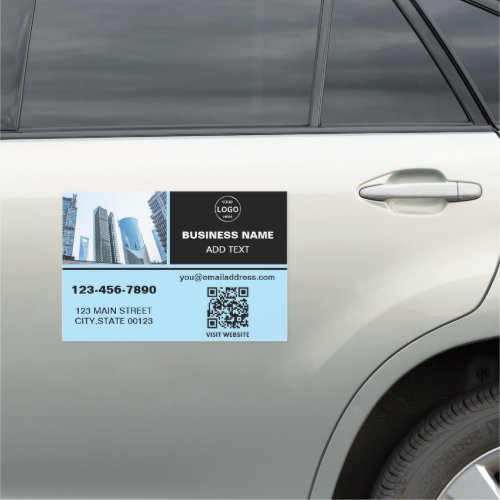 Company Logo QR Code Business Photo Car Magnet