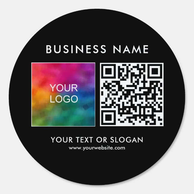 Company Logo QR Code Circle Outdoor Template Yard Sign (Front)