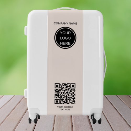 Company Logo QR Code l Modern Black  Pink Luggage