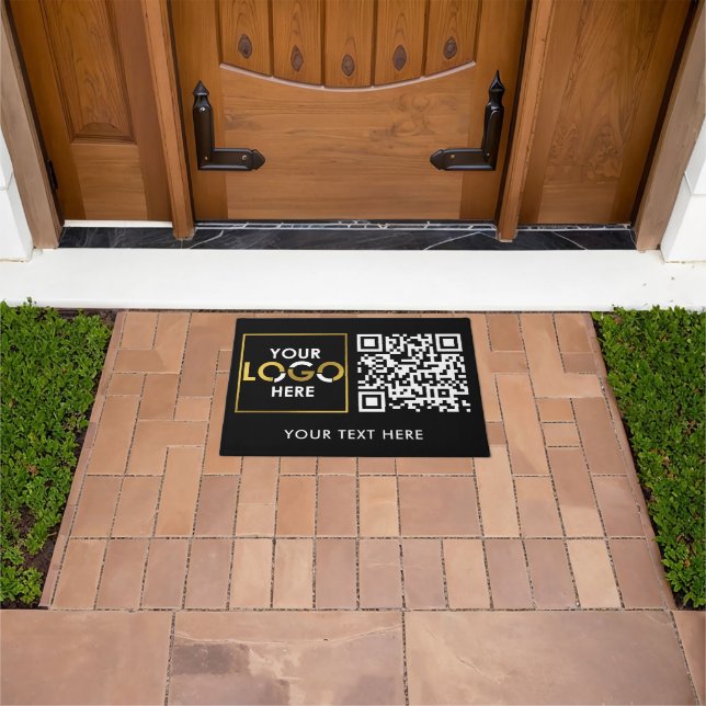 Company Logo QR Code Promotional Business  Doormat (Outdoor)