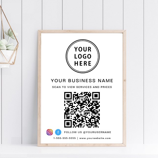 Company Logo QR Code Social Media Poster (Creator Uploaded)