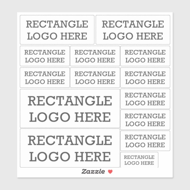 Company Logo | Rectangle Shape Easy Upload Sticker (Sheet)