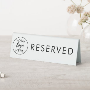 Company Logo Reserved Information Business Custom Table Tent
