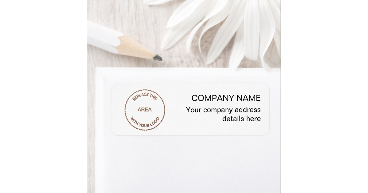 Company Logo Return Name Address Label | Zazzle