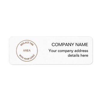 Company Logo Return Name Address Label | Zazzle