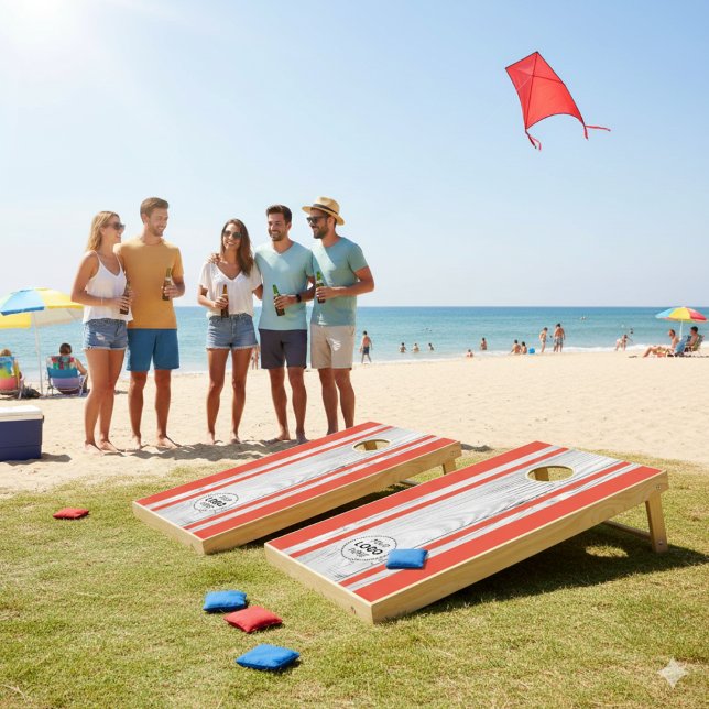Company Logo Rustic Business Cornhole Set (Creator Uploaded)
