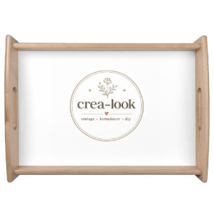 company logo serving tray