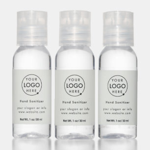 Company Logo Silver Gray Modern Business Covid Hand Sanitizer