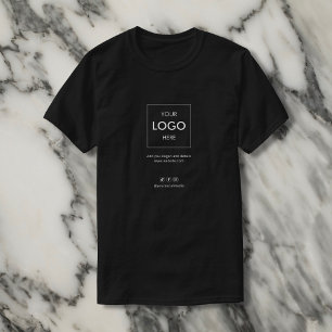 Company Logo Social Media Black T-Shirt