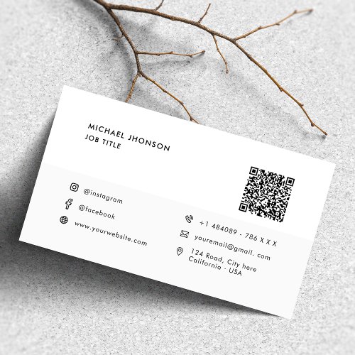 Company logo Social media Icon Digital Qr Code  Business Card