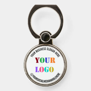 Company Logo Social Media Phone Ring Stand Example