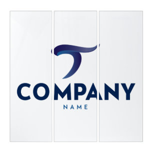 Company logo split canvas triptych