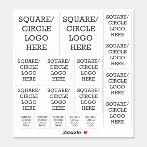 Company Logo  Square or Circle Shape Easy Upload Sticker