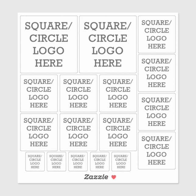 Company Logo | Square or Circle Shape Easy Upload Sticker (Sheet)