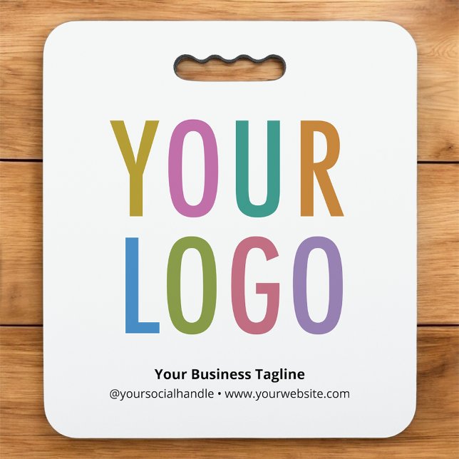 Company Logo Stadium Seat Cushion No Minimum Bulk (MISOOK White Stadium Seat Cushion with Logo)