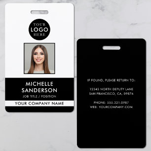 Company Logo Staff Employee Photo ID Badge