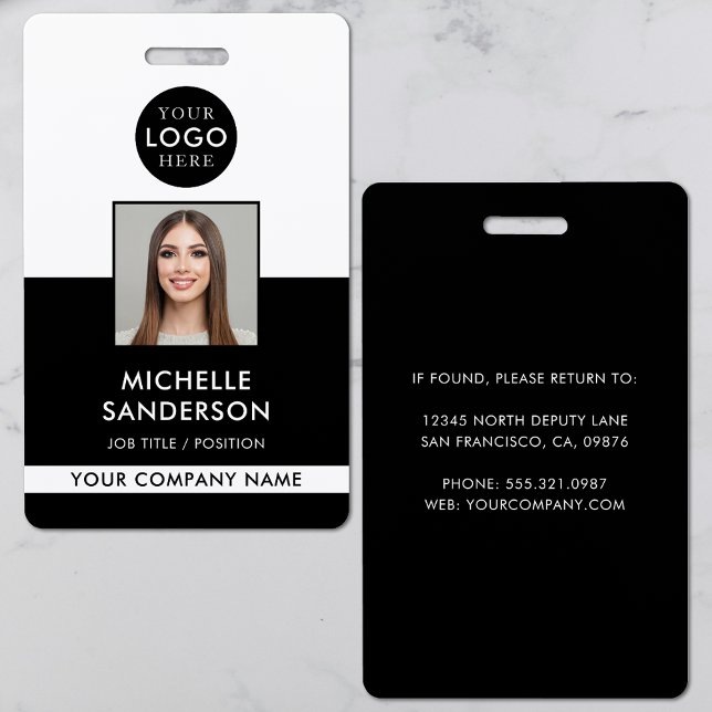 Company Logo Staff Employee Photo ID Badge (Company Logo Staff Employee Photo ID Badge)