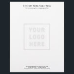 Company Logo Template Business Simple Letterhead<br><div class="desc">Professional business letterhead for companies, featuring templates for Logo, Business Name, Slogan or Tag Line, Additional Information such as business address, phone, and web site URL. Edit the text fields with your own information. Upload your regular logo image, which will appear lighter and in the middle of the paper sheet....</div>