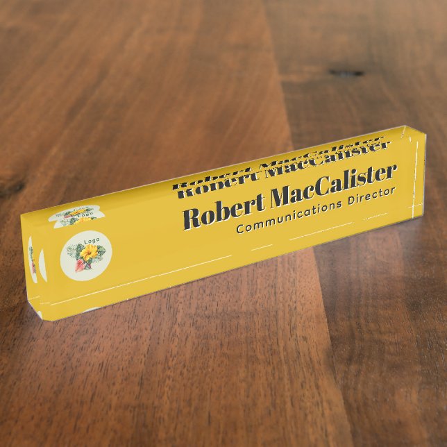 Company Logo Template  Desk Name Plate (Side)
