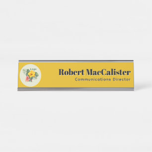 Company Logo Template  Desk Name Plate