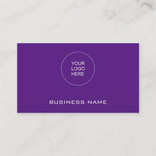 Company Logo Template Elegant Royal Purple Modern Business Card