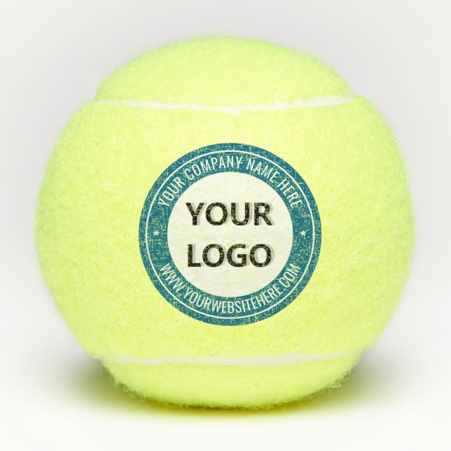 Company Logo Text Branded Tennis Balls Template (Front)