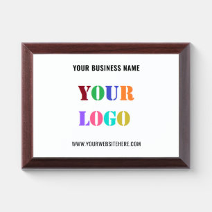 Company Logo Text Business Award Plaque Template