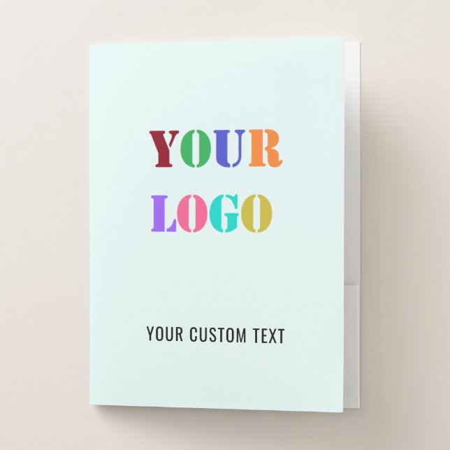 Company Logo Text Business Pocket Folder Example (Front)