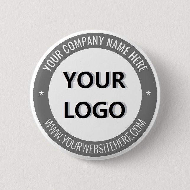 Company Logo Text Business Promotion Button Gift (Front)