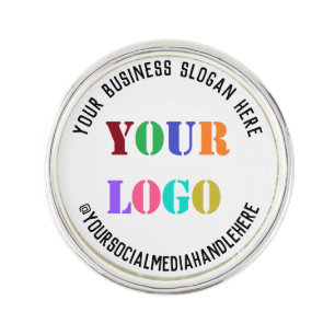 Company Logo Text Business Promotional Lapel Pin