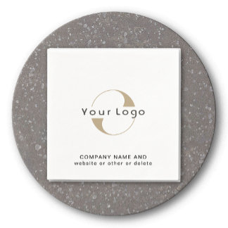 Company Logo & Text, Clean Minimal Brand Business Napkins