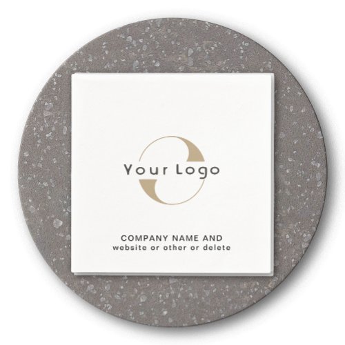 Company Logo  Text Clean Minimal Brand Business Napkins