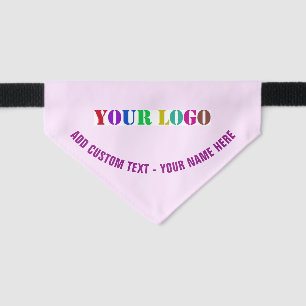 Company Logo Text Name Pet Bandana Collar Example
