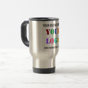 Company Logo Text Personalized Travel Mug Template