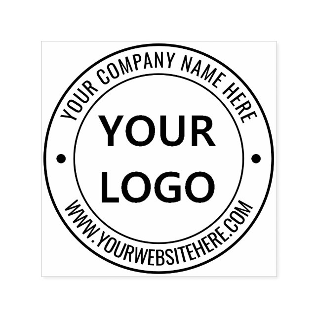 Company Logo Text Professional Round Stamp Example (Design)
