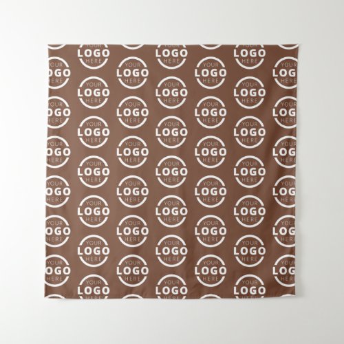 Company Logo Video Conference Backdrop Brown